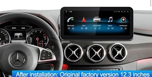 12 3" android 13 bilstereo Benz B-Class W246   Original NTG 4.5 system   B200, B180, B220, B260  (2013---2015)  Gps carplay android auto blåtand rds Dsp RAM:8GB,ROM :128GB, 4G LTE