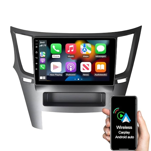 9"android 14 bilstereo  Subaru Outback  ( 2010--2016) gps wifi carplay android auto blåtand rds Dsp RAM:2GB,ROM: 64GB