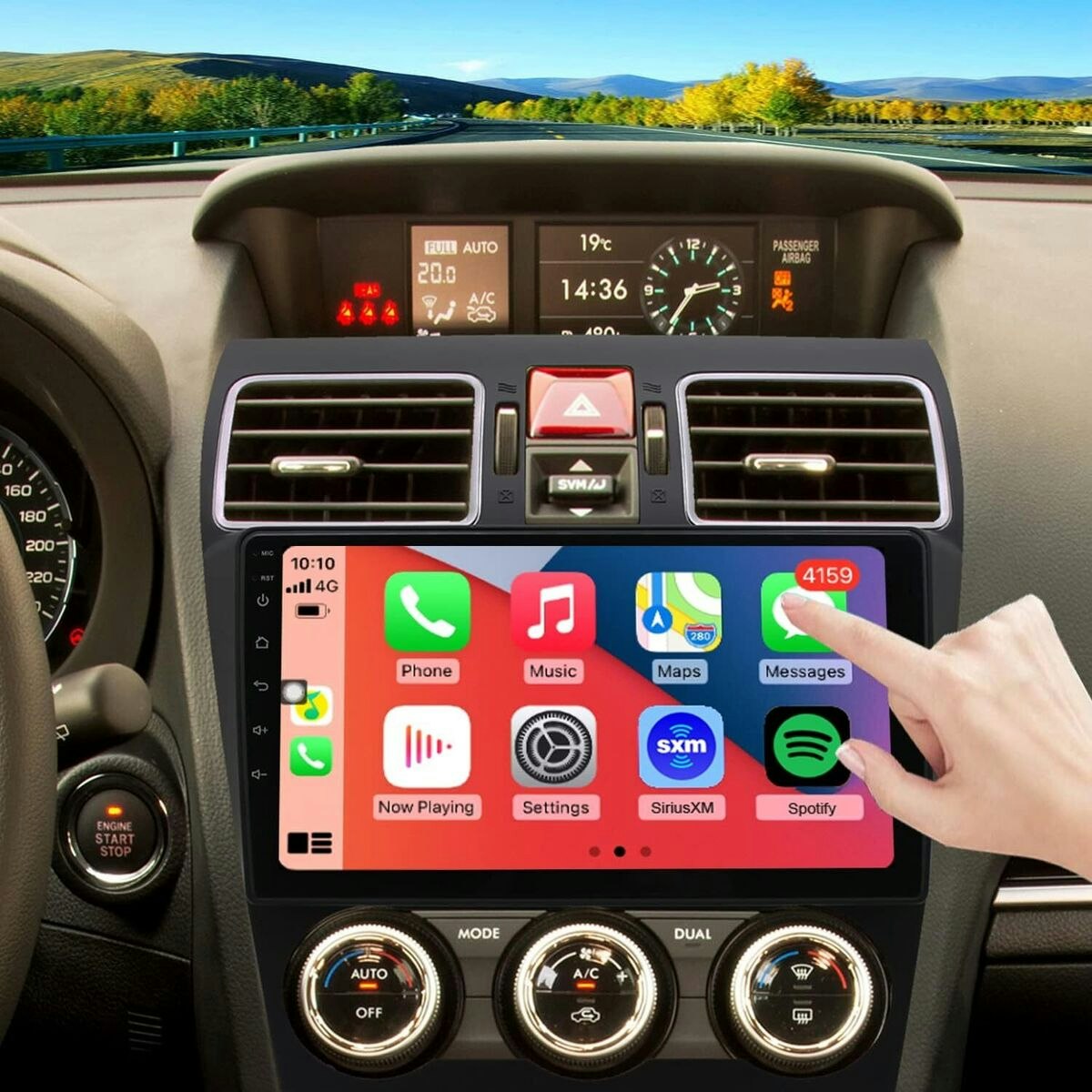 9"android 14 bilstereo  Subaru Forester( 2012-2015) gps wifi carplay android auto blåtand rds Dsp RAM:6GB,ROM:  128GB,4G LTE