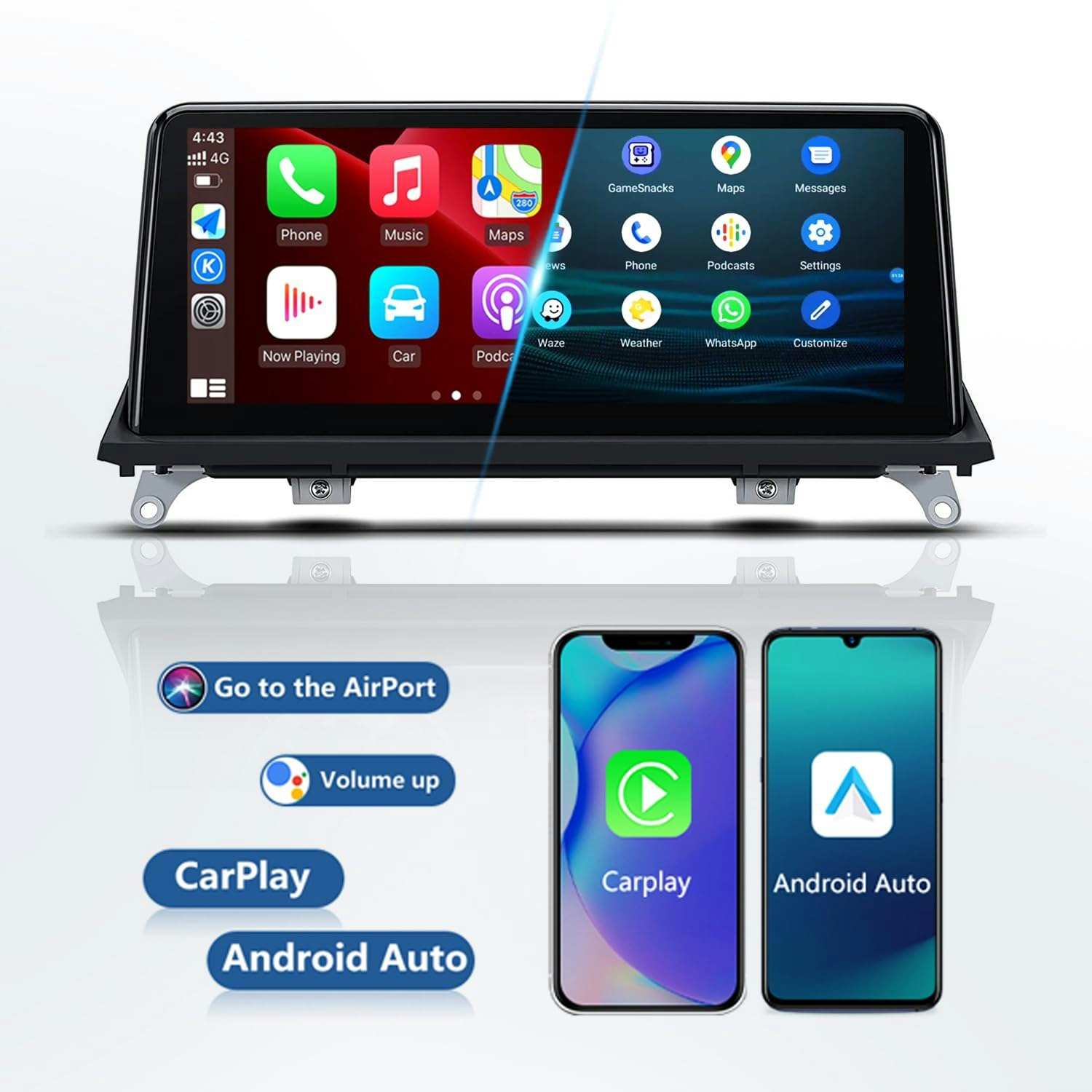 10,25 " android 13 bilstereo  BMW X5 E70 X6 E71 (2007-2010 ) CCC system   gps wifi carplay android auto  dsp RAM: 4GB, ROM: 64GB, 4G LTE