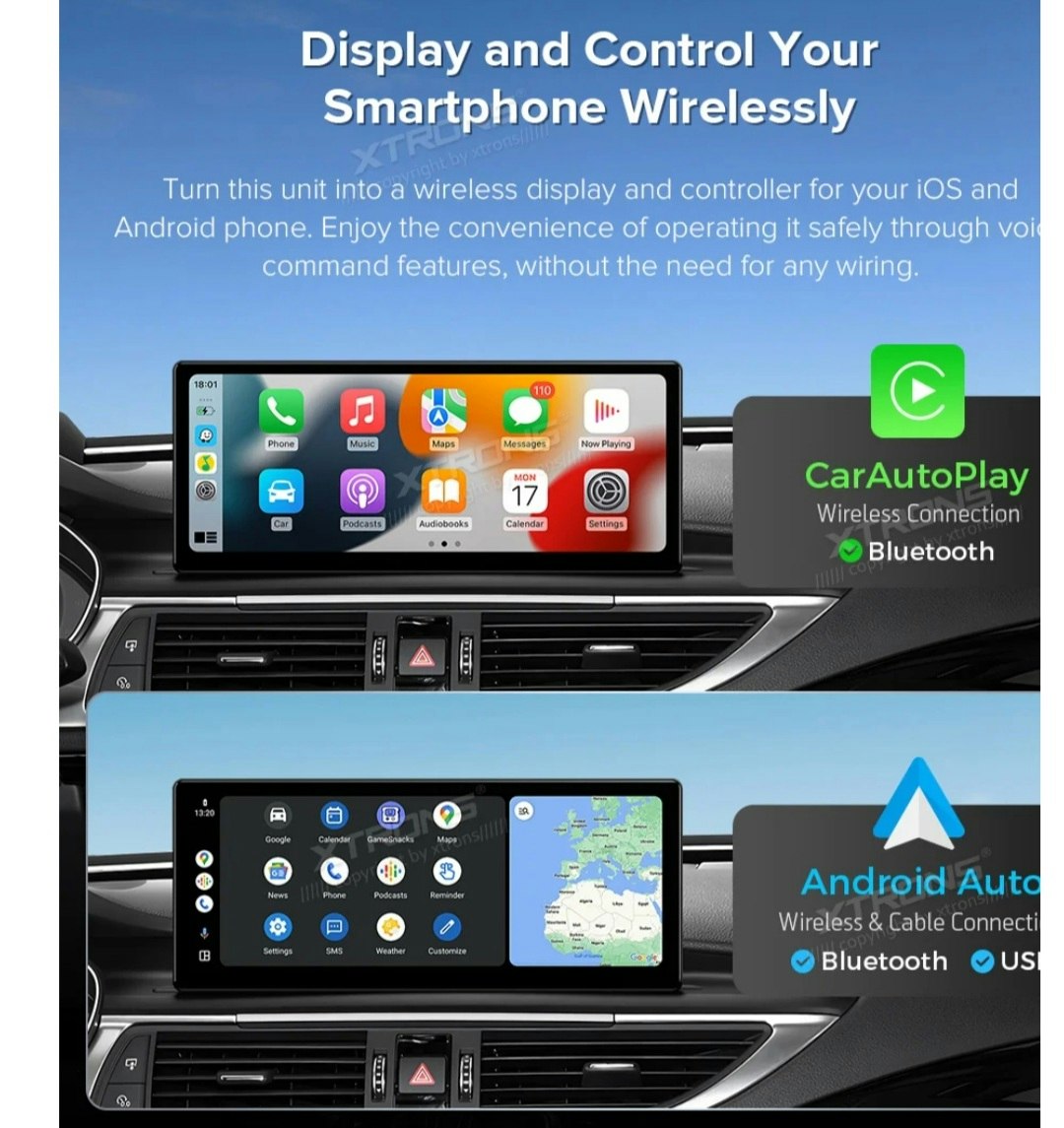 12.3" android 13 ,bilstereo  Audi A6( 2012--2018) gps wifi carplay android auto blåtand rds Dsp RAM:8GB  ,ROM:128GB ,4G LTE