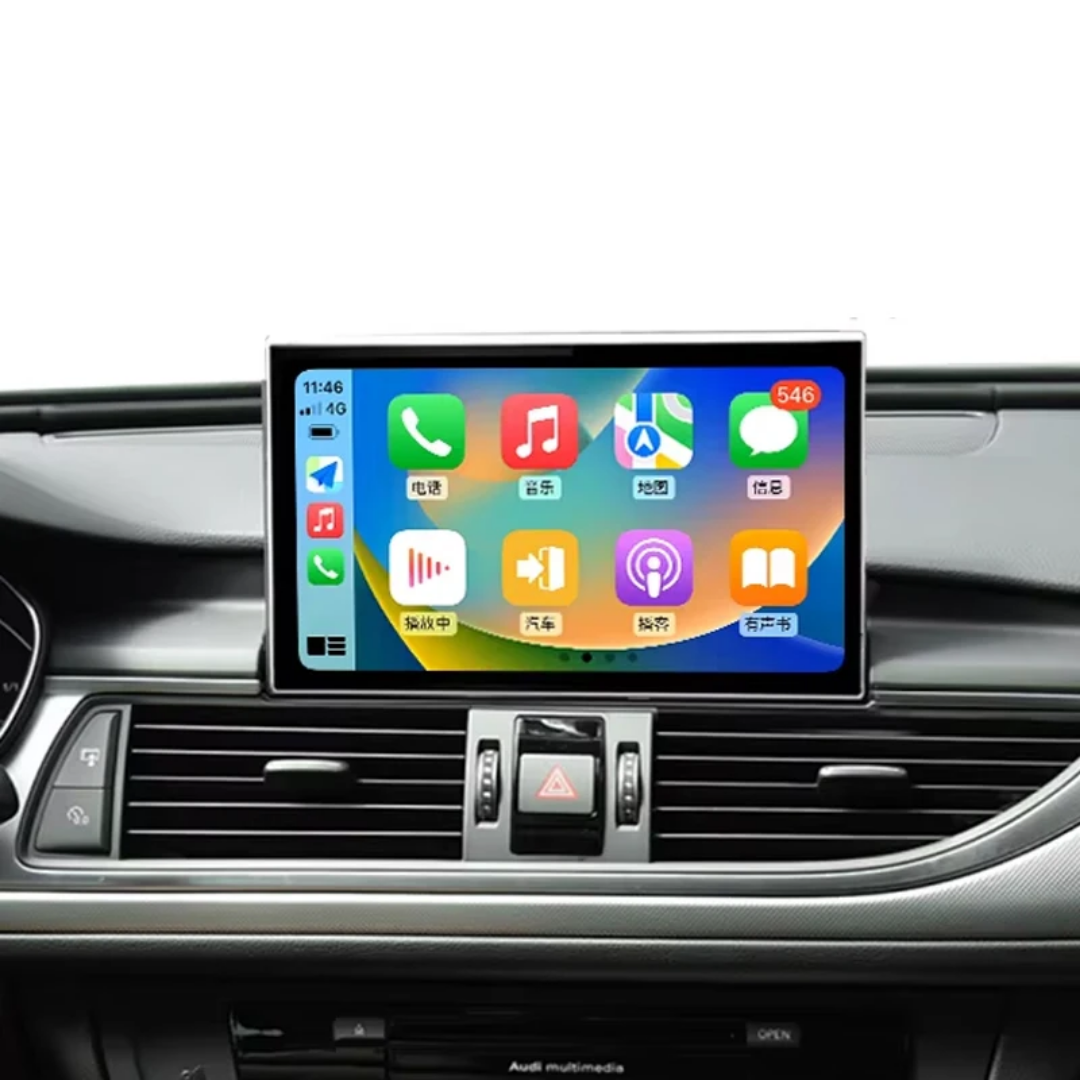 9"android 13 bilstereo  Audi A6 ( 2012--2018) gps wifi carplay android auto blåtand rds Dsp RAM: 8GB, ROM:128GB, 4G LTE