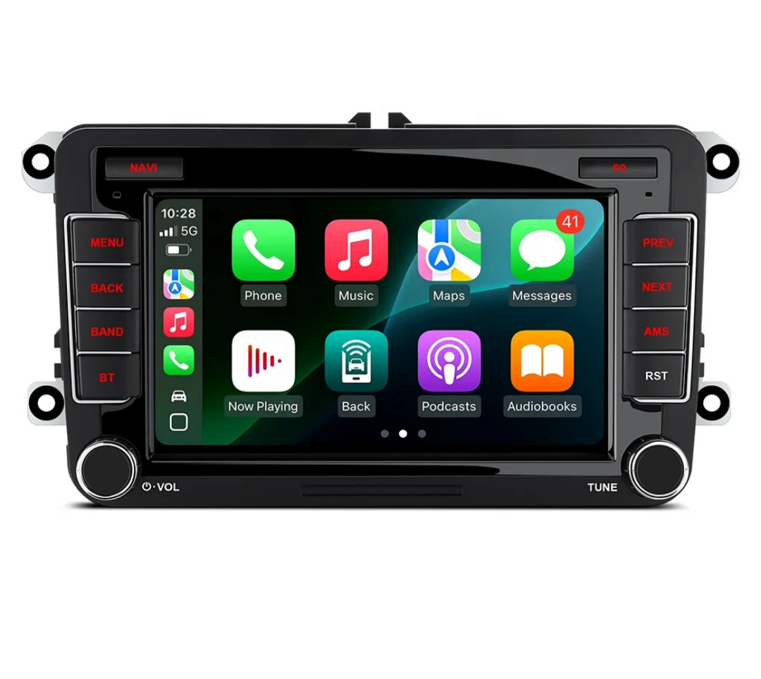 7" android 14 Bilstereo  Skoda  bilar ( 2006-- 2015) gps wifi carplay android auto blåtand rds Dsp RAM: 4GB, ROM: 64GB, 4G LTE