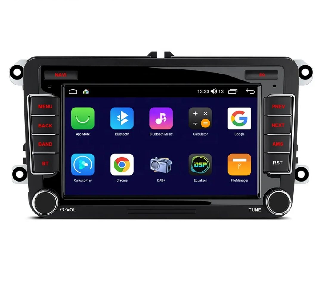 7" android 14 Bilstereo  Skoda  bilar ( 2006-- 2015) gps wifi carplay android auto blåtand rds Dsp RAM: 4GB, ROM: 64GB, 4G LTE
