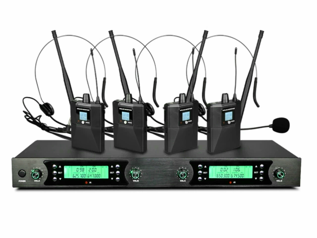 4×50 kanal PLL UHF Headset  mikrofonsystem