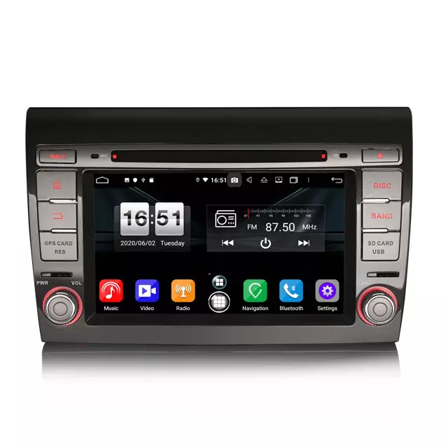 7" Android 10 bilstereo FIAT BRAVO(2007---2014)