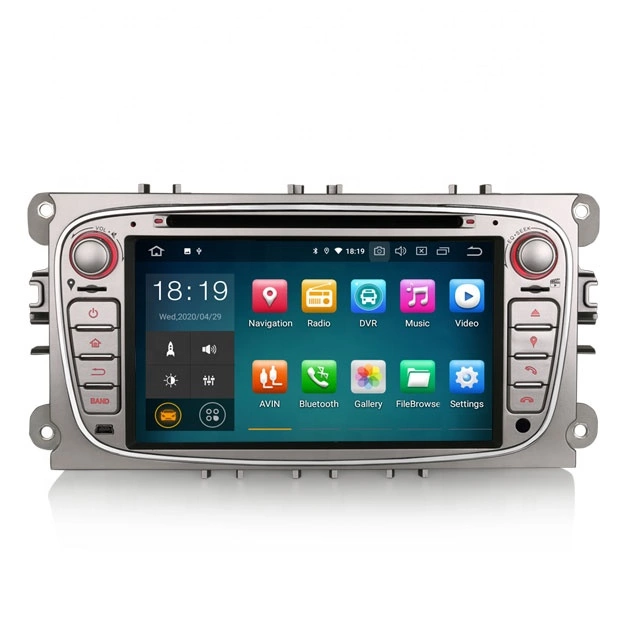 7" android 10, silver bilstereo Ford mondeo,c- max,fusion,S-max