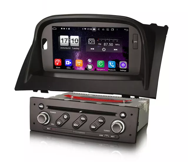 7" android 10, bilstereo Renault Megane II (2002-2008) gps wifi carplay android auto blåtand rds 64 GB ,4G.internet