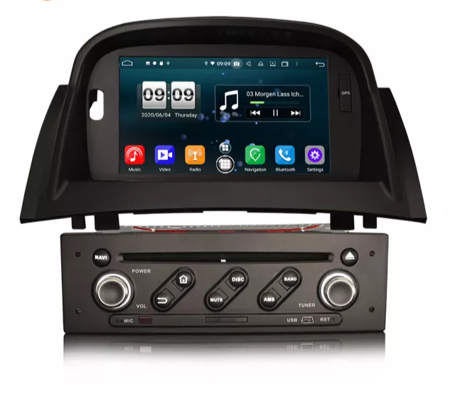 7" android 10, bilstereo Renault Megane II (2002-2008) gps wifi carplay android auto blåtand rds 64 GB ,4G.internet