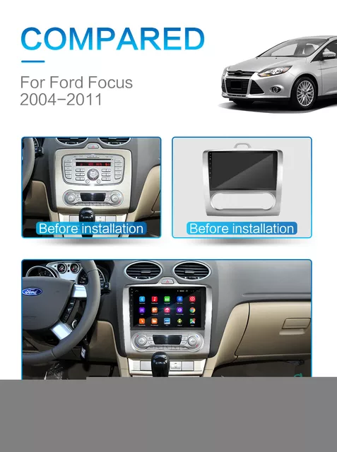 Android 10, bilstereo ,wifi,gps, Ford Focus 2 (2004---2011)