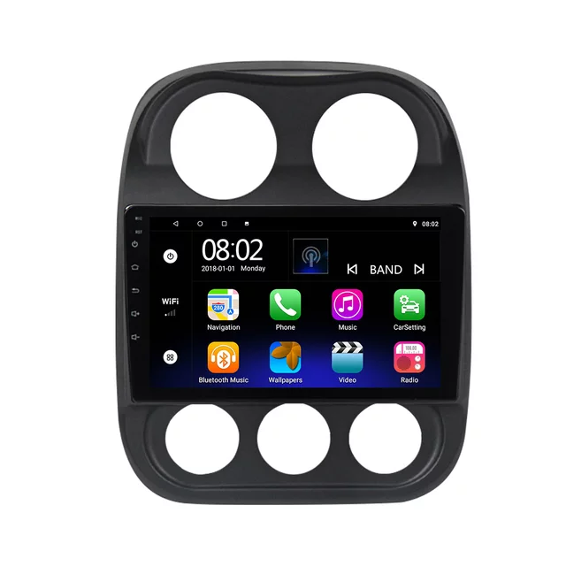 Android 10, bilstereo Jeep compass (2010--2016)