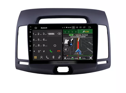 9"android 10, bilstereo Hyundai Elantra (2007--2011)GPS, wifi, 32GB,Grå