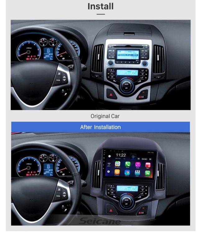 9"android  10,bilstereo Hyundai  i30 auto A/C(2008--2011) gps,wifi  32GB