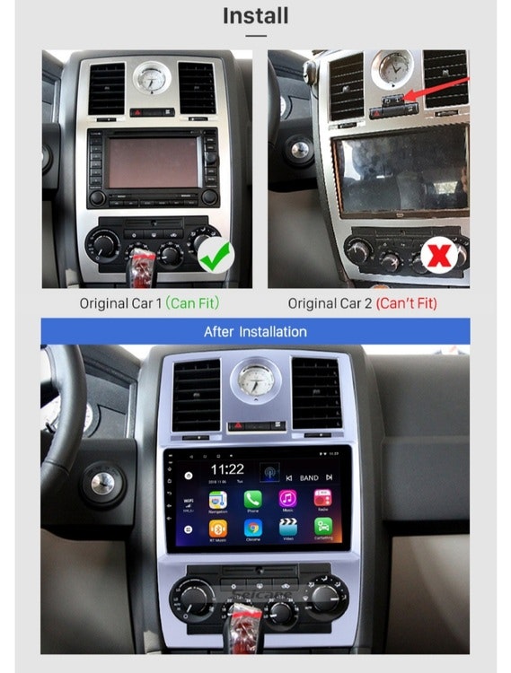 9"android 12, bilstereo Chrysler aspen  300C (2004---2011),Wifi,gps  32gb,dsp,blåtand ,carplay ,android auto,ROM:64GB,RAM: 4GB, 4GSIM