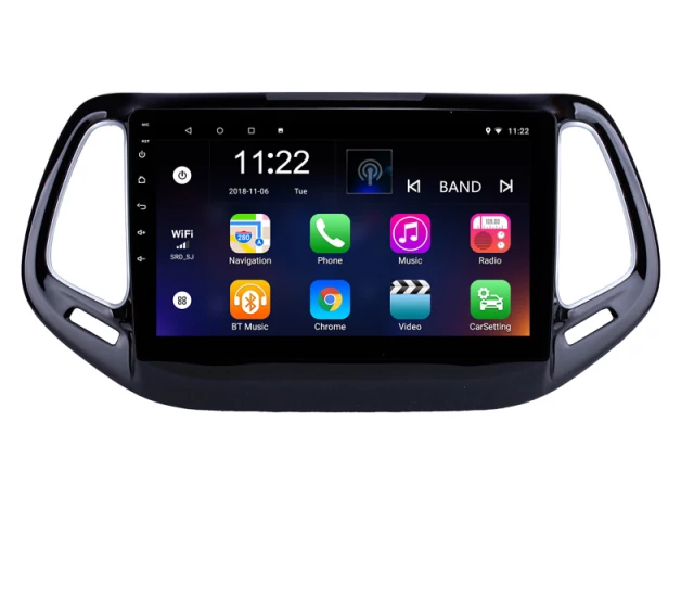 Android 11, bilstereo Jeep cherokee 5 (2014--2018) gps wifi carplay android auto blåtand  32gb 4G WiFi-modul