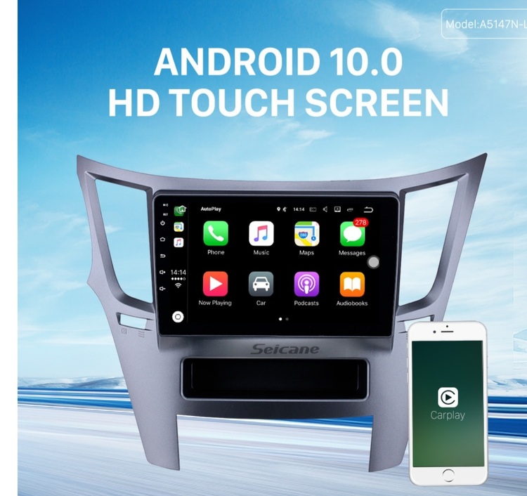 9"android 10,bilstereo Subaru  Legacy (2010---2014) gps, wifi, 32GB, blåtand