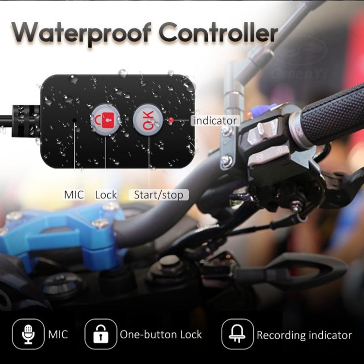 3" Motorcykel vattentät  dvr kamerasystem, wifi