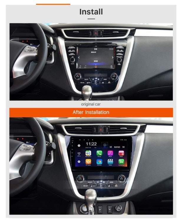 10,1"android 10,bilstereo Nissan Murano (2015---2017) gps, wifi, 32GB, blåtand