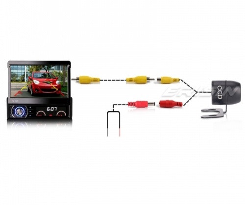 Mini vattentät 170  grader Sony CCD universal backkamera