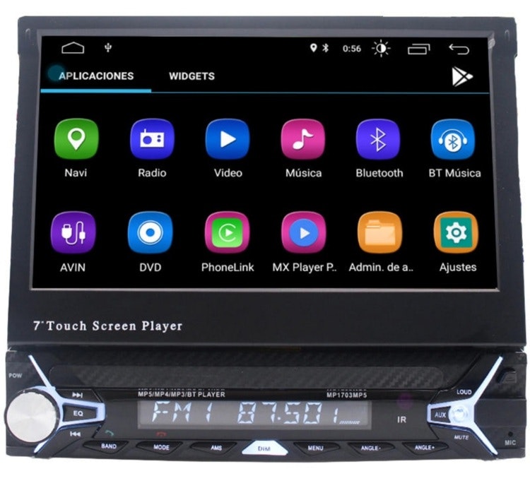 7" android 10,universal  bilstereo,  gps, wifi, blåtand