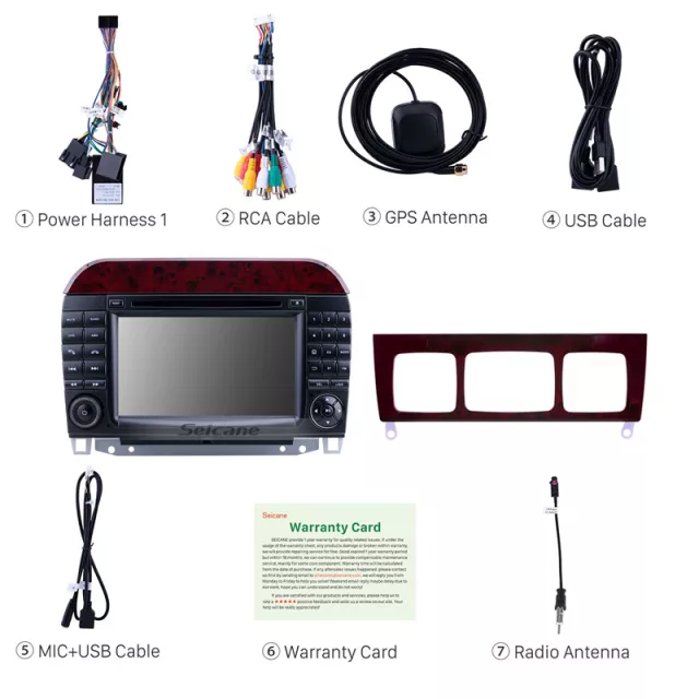 7" android 10,bilstereo  Mercedes S klass (1998----2005) gps,wifi, 32GB, blåtand, CarPlay