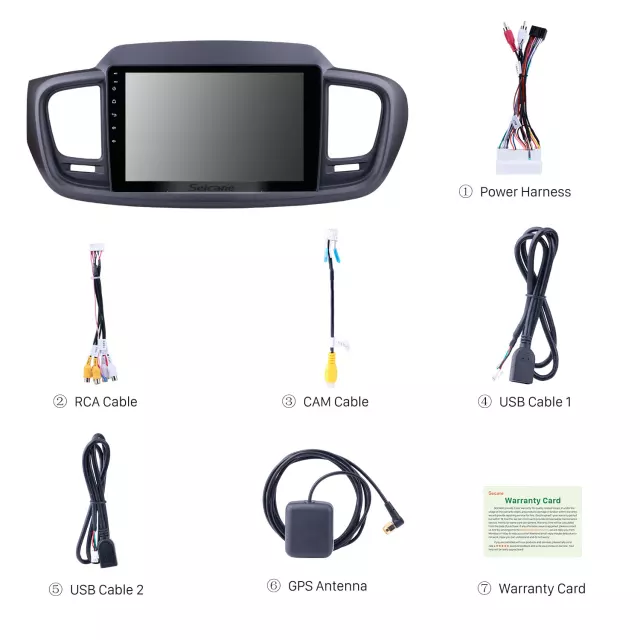 10,1" android  10,bilstereo KIA SORENTO (2015---2016) GPS ,wifi, 32GB, blåtand, carplay