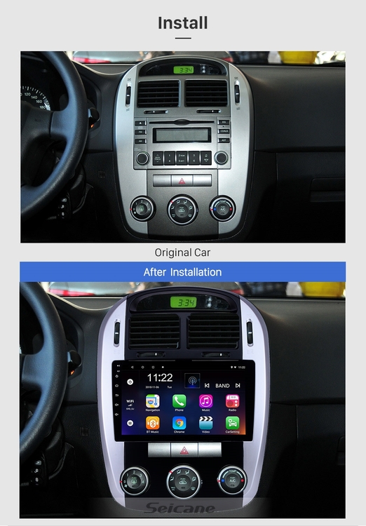 9"android 10,bilstereo Kia cerato (2012---2016) GPS, wifi, 32GB, blåtand  carplay