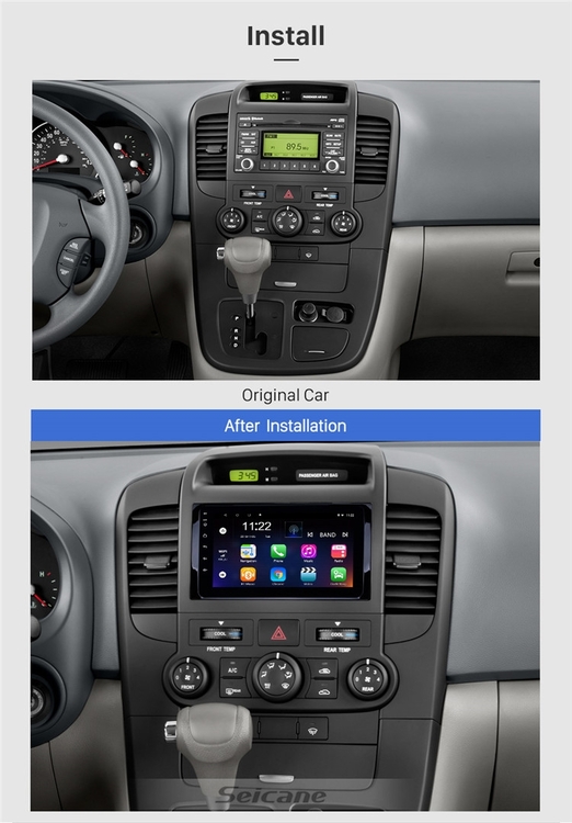 8"android 10,bilstereo KIA CARNIVAL (2014--2019) GPS, wifi, 32GB, blåtand carplay