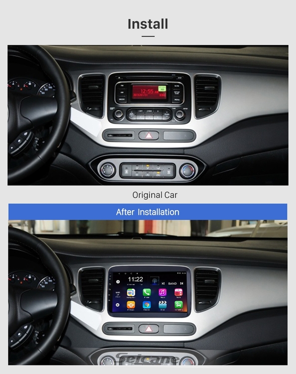 9"android 10,bilstereo  Kia Carens (2014---2017) GPS, wifi, 32GB, blåtand, carplay