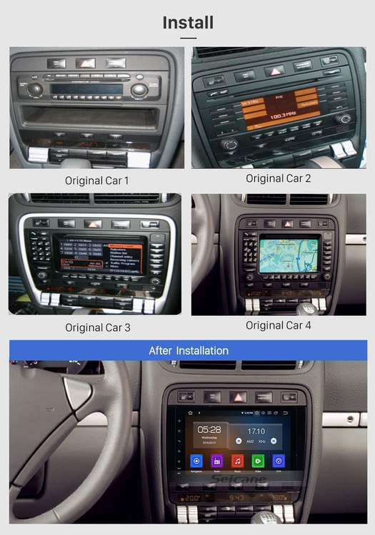 8"android10,bilstereo Porsche cayenne  (2004--' 2010) GPS, 32GB, blåtand carplay, wifi
