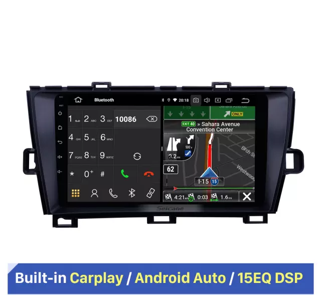 9"android 10,bilstereo TOYOTA PRIUS (2009--2013) GPS,WIFI, 32GB, blåtand,,carplay