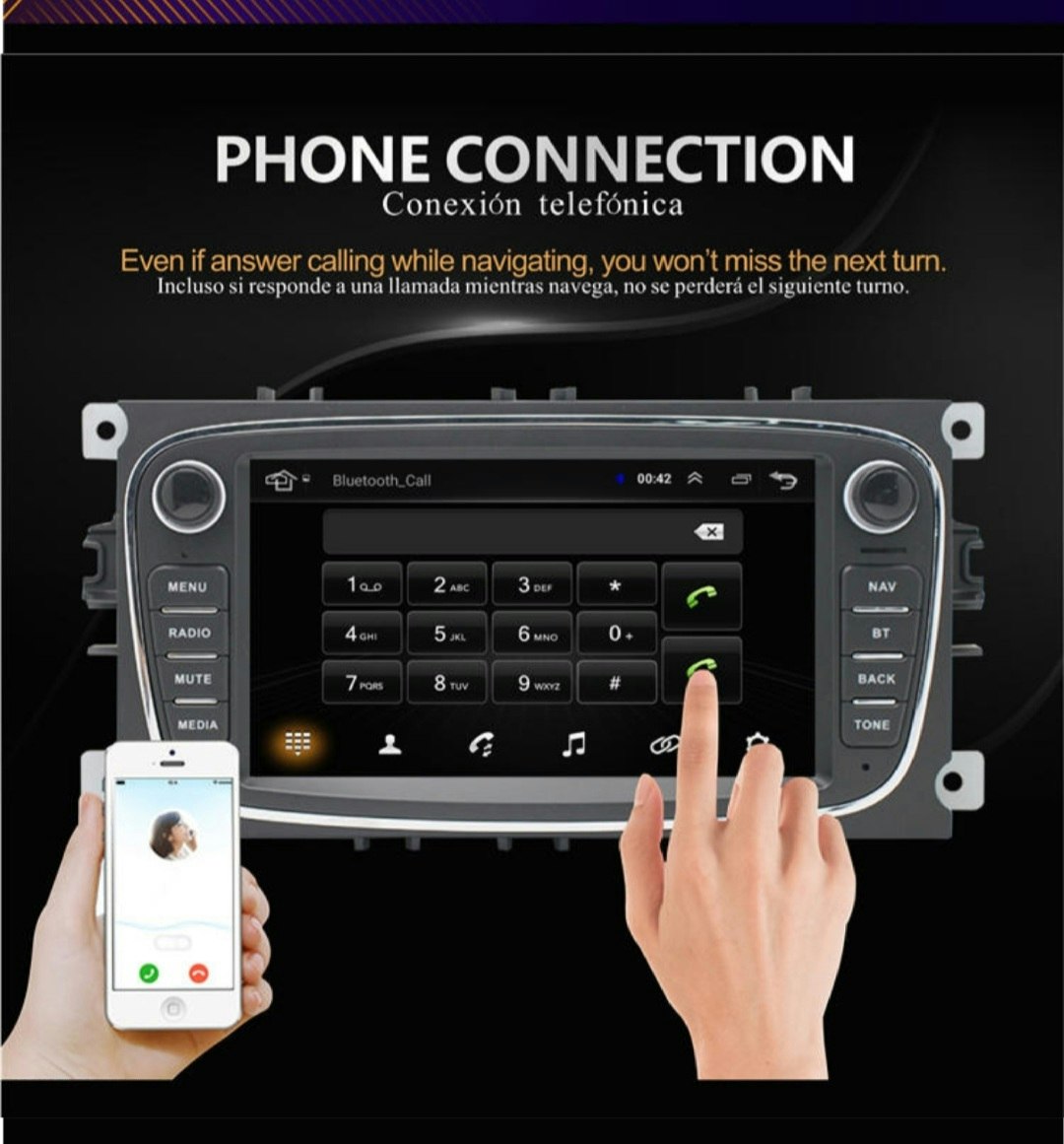 7" android 10,bilstereo  Ford Mondeo ,Focus,S-Max,C-Max,Galaxy( 2007---2011)