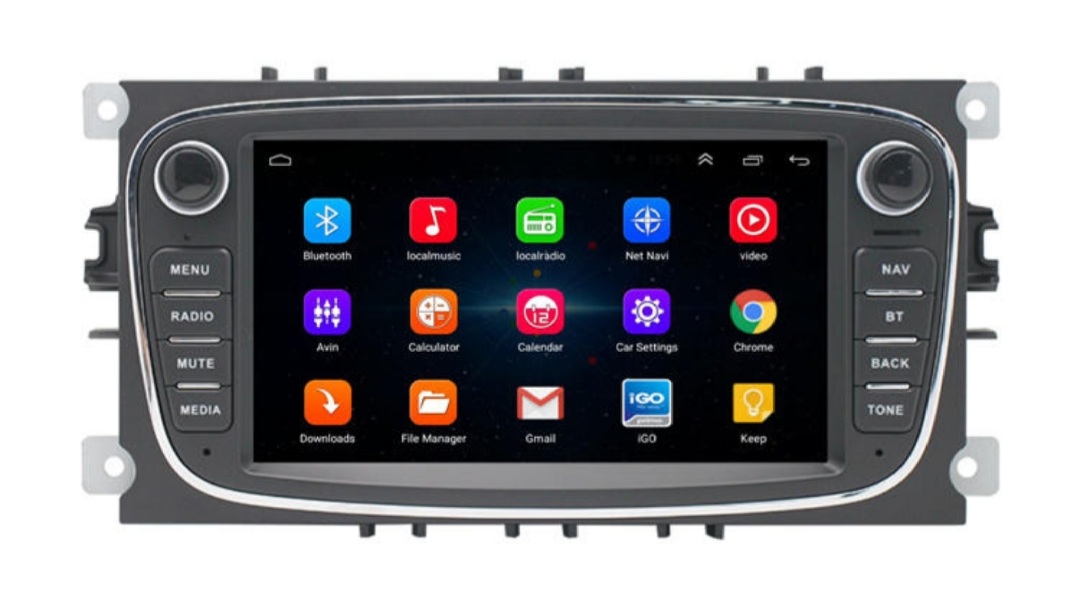 7" android 10,bilstereo  Ford Mondeo ,Focus,S-Max,C-Max,Galaxy( 2007---2011)