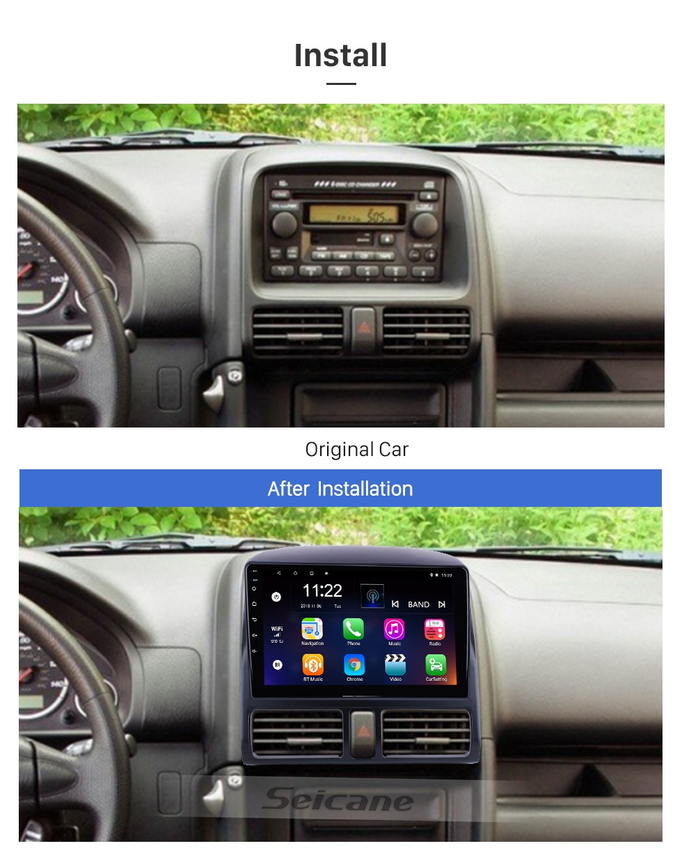 9"android 10,bilstereo Honda CRV år 2002,gps 32GB,wifi,gps,blåtand, carplay