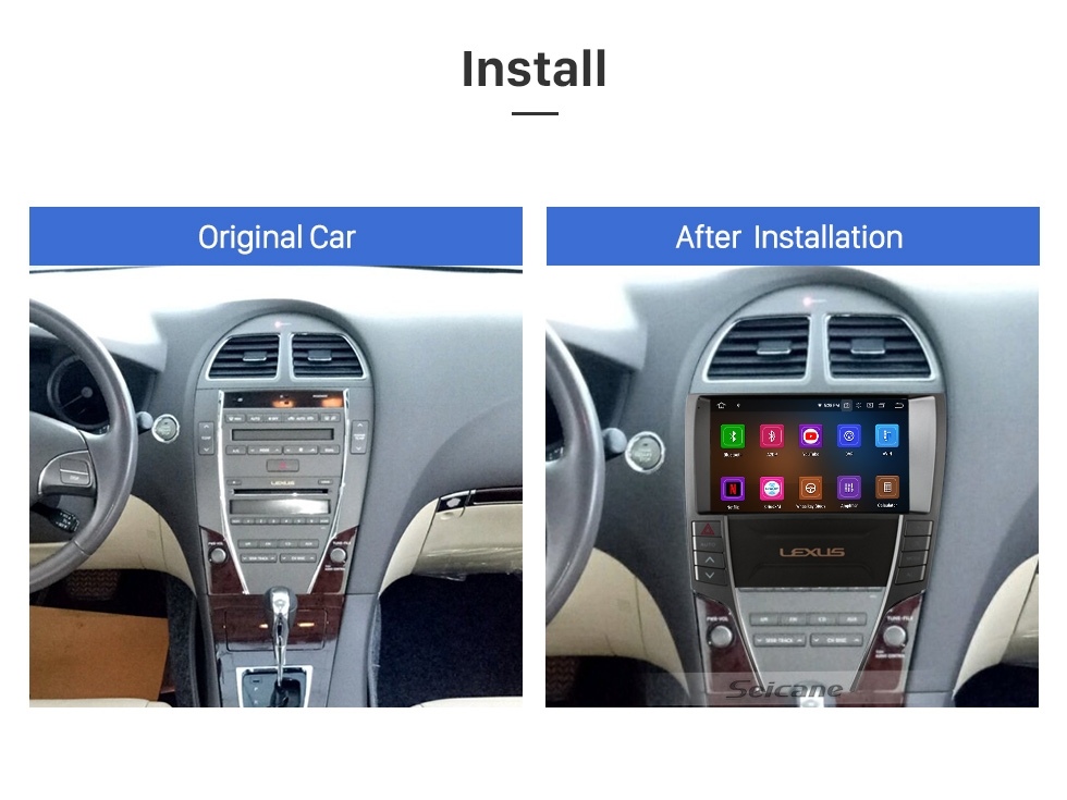 9"android 10,bilstereo Lexus E240 ,E350 (2006--2012) gps,carplay, 32gb android auto,wifi Bluetooth