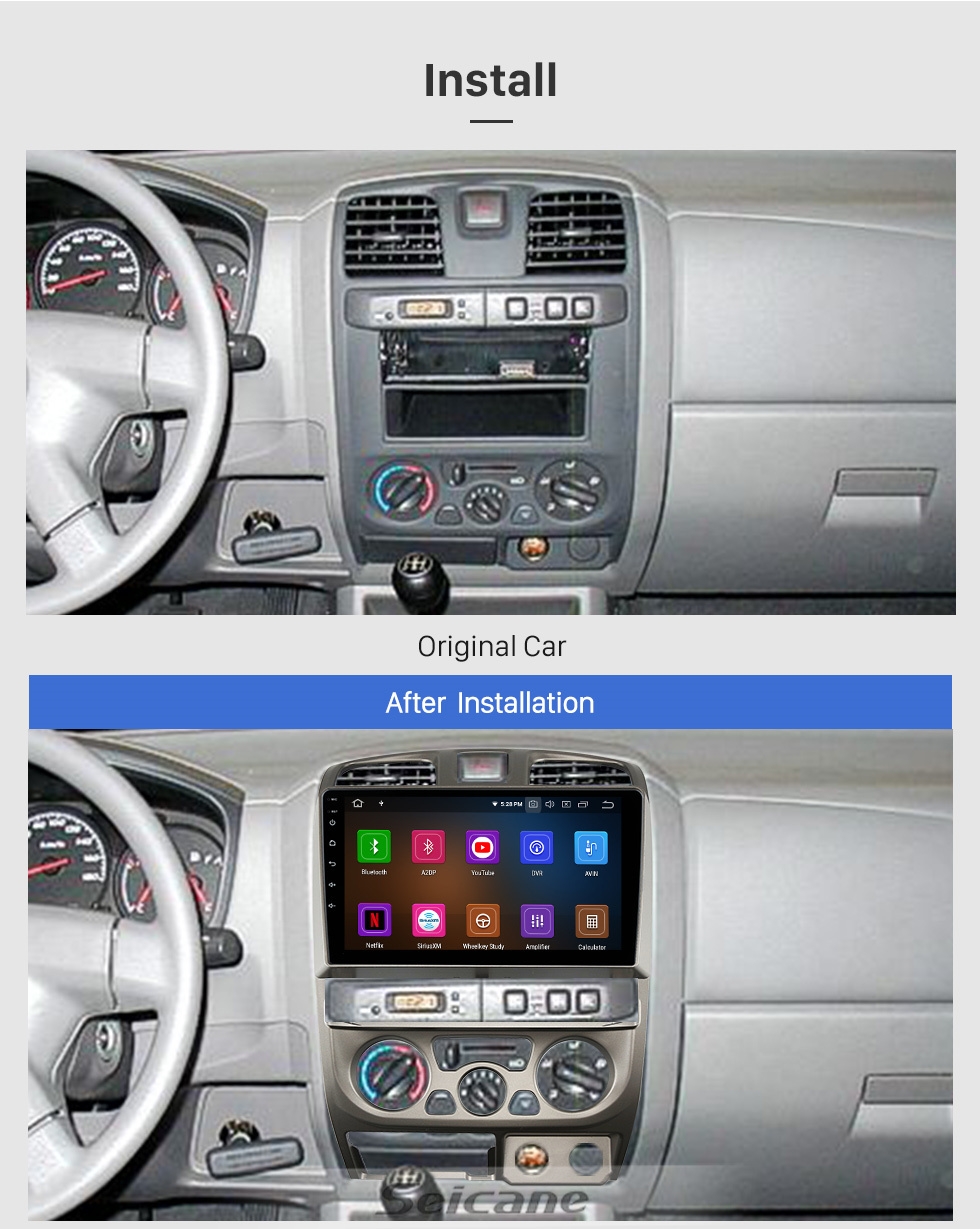 9"android 10 bilstereo Isuzu Dmax (2001---2005) gps, wifi  carplay  32gb, android  auto  blåtand