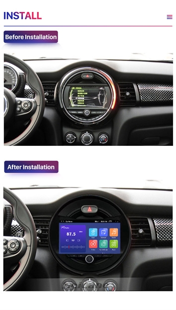 9" android 10, bilstereo  BMW MINI  COOPER  F54 (2015---2019) gps ,android auto carplay  32gb,wifi, blåtand, RDS ,FM radio