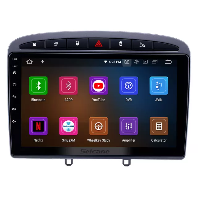 9"android  10, bilstereo Peugeot 308, 408 (2010----2011) gps wifi,carplay android auto, RDS,DSP , ljudsystem