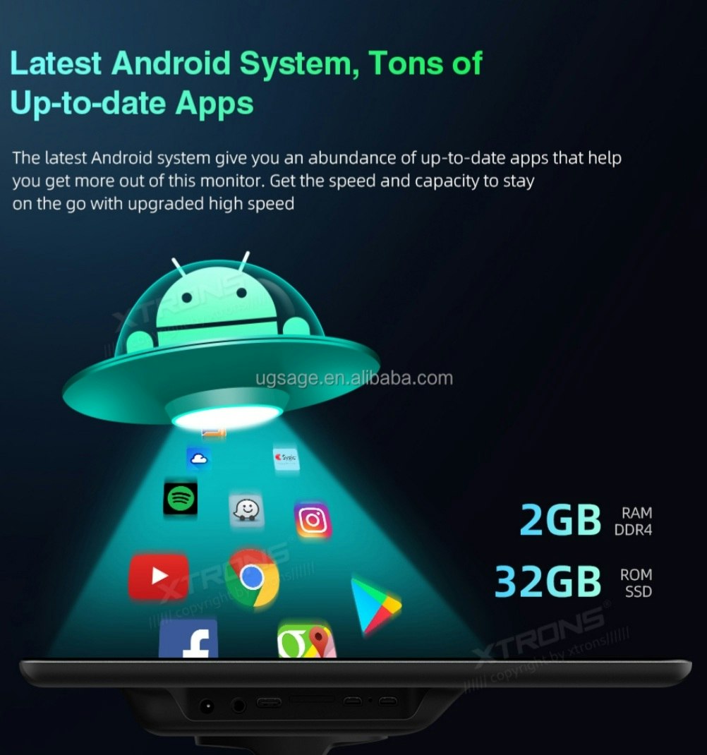 14"android11 ,Underhållningssystem för baksätet  med dubbla Wifi