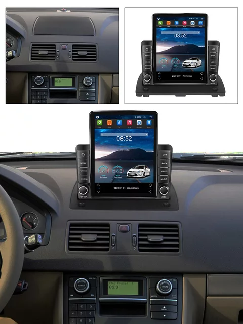 9"android 11,Tesla skärm  Volvo XC90 (2002----2014) gps,carplay, android auto, RDS, WiFi, 32GB, DSP