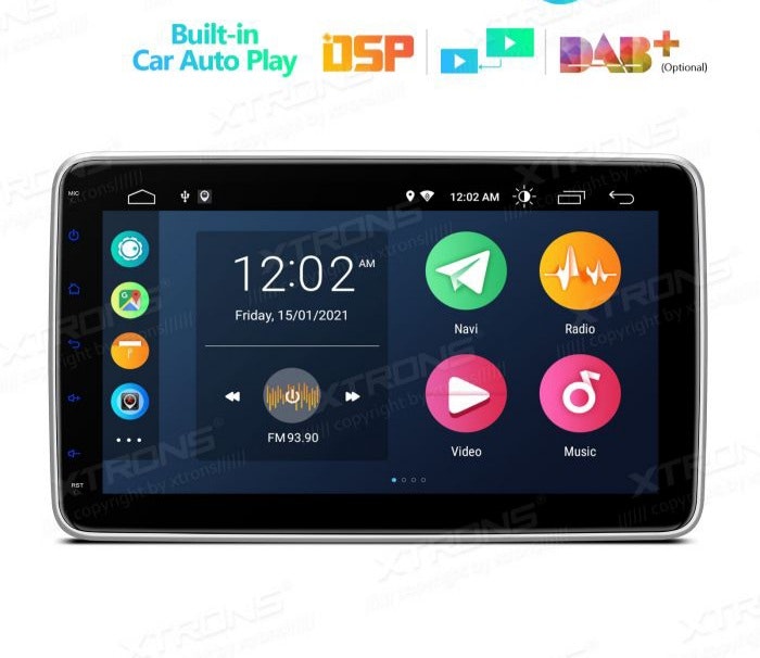 10,1" android 12 universal 1 din bilstereo ,pekskärm, DSP,WIFI , GPS ,2GB RAM ,32GB,FLASH ,RDS ,carplay,android auto ,Bluetooth 4G