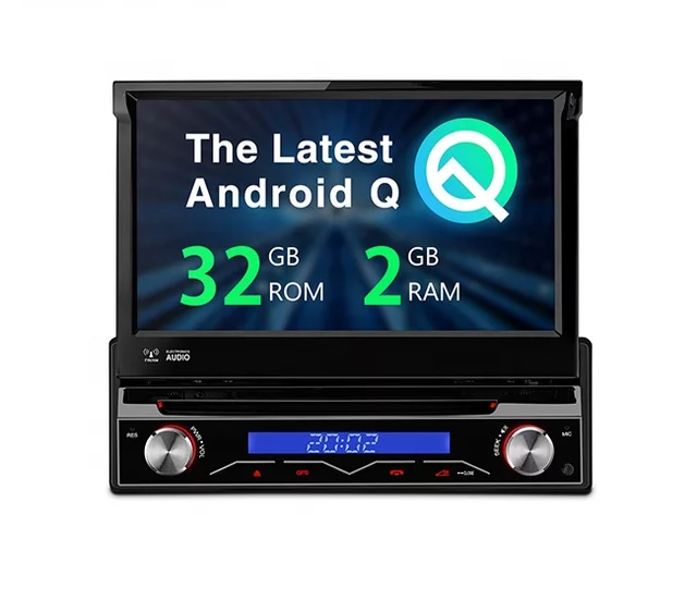 7"android 10,universal  bilsterro med löstagbar  frontpanel ,DVD-spelare, gps wifi,32Gb ROM,carplay, android auto  blåtand   rds