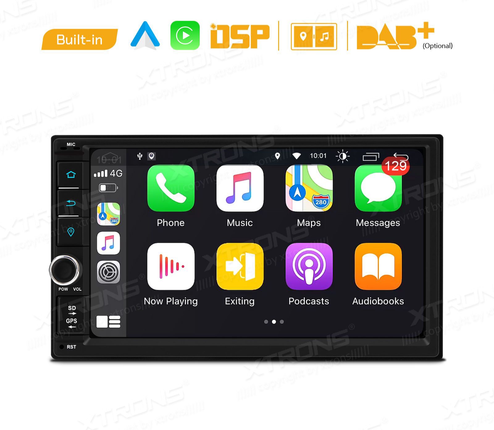 7"android 11 , 2Din bilstereo ,32GB ROM, Wifi gps,carplay, android auto,  rds,blåtand ,DSP