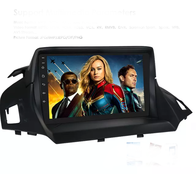 9"android 10 ,bilstereo  Ford Kuga 2 (2012---2019) gps, wifi, 32GB, blåtand, carplay  android auto, RDS,DSP