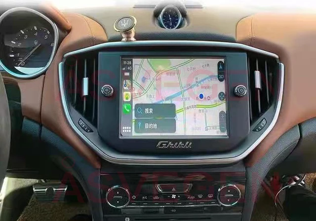 Android 10, bilstereo Maserati Ghibli (2014-2019) gps, carplay, 64GB,DSP,blåtand Rds, android auto