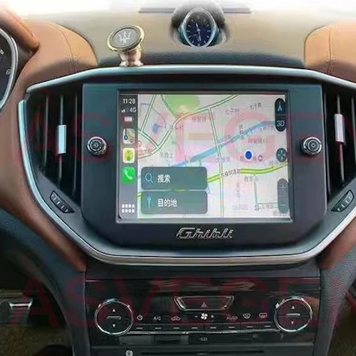 Android 10, bilstereo Maserati Ghibli (2014-2019) gps, carplay, 64GB,DSP,blåtand Rds, android auto