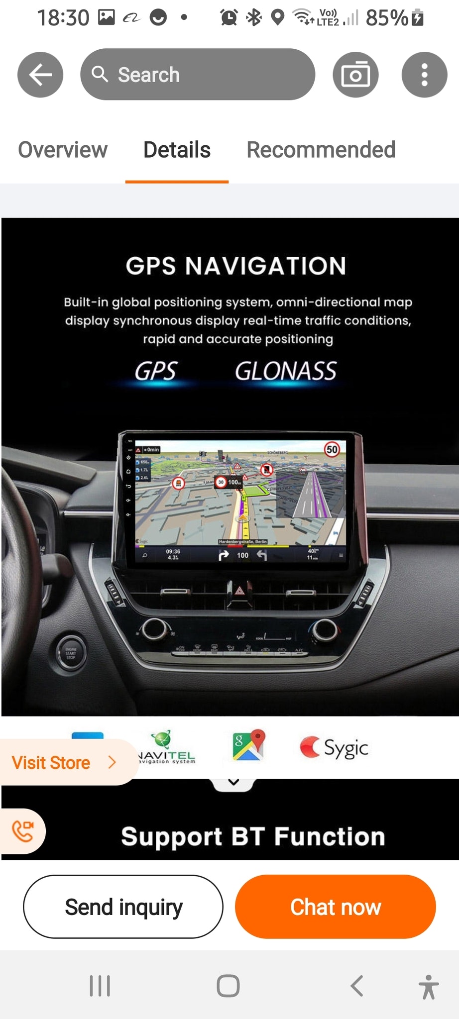 9"android 12, bilstereo  Iveco daily (2013---2021) gps wifi carplay android auto 32gb Blåtand RDS DSP