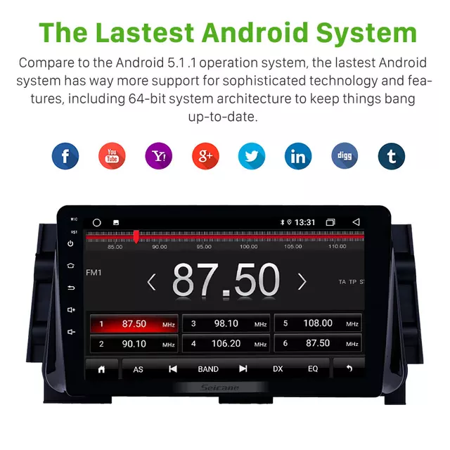 9"android 10 bilstereo  NISSAN Micra( 2016---2020) gps wifi carplay android auto blåtand rds Dsp 32gb