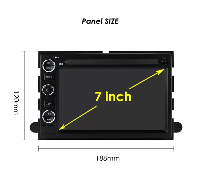 7"Android 12 , bilstereo Ford F150,F250 ,F350,500, mustang,fusion,expedition ,Explorer ( 2006--2009) gps wifi carplay android auto blåtand rds Dsp 64gb , 4G