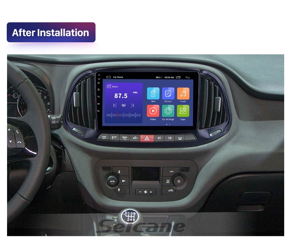 9" android 10, bilstereo  FIAT DOBLO (2015--2019) gps wifi carplay android auto blåtand rds Dsp 32gb